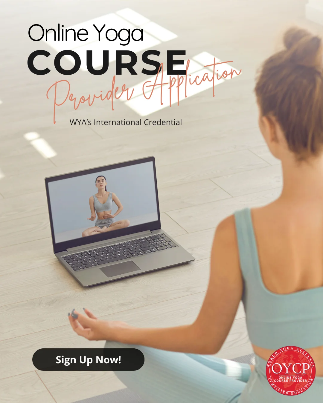 Online Yoga Course Provider Application Form for yoga schools and digital yoga training providers