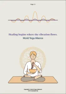 Introduction to sound healing training with meditation, healing vibrations, singing bowls, and holistic wellness concepts.