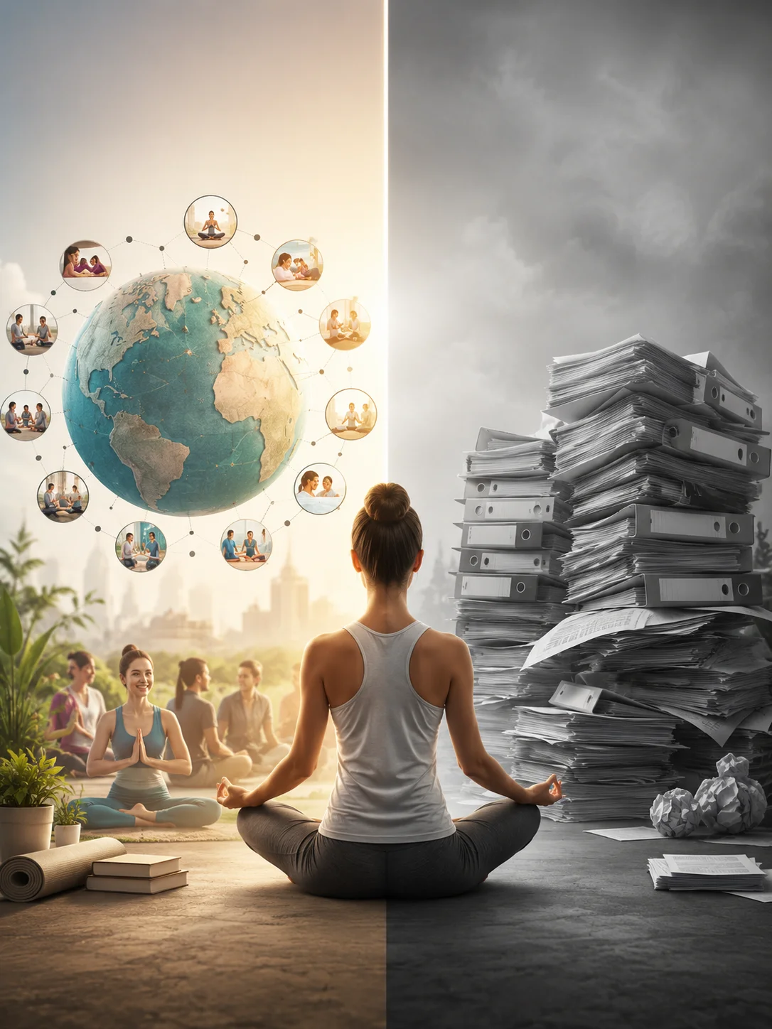 World Yoga Alliance vs Other Yoga Alliance comparison showing career growth, global wellness community, digital opportunities, and professional yoga education system