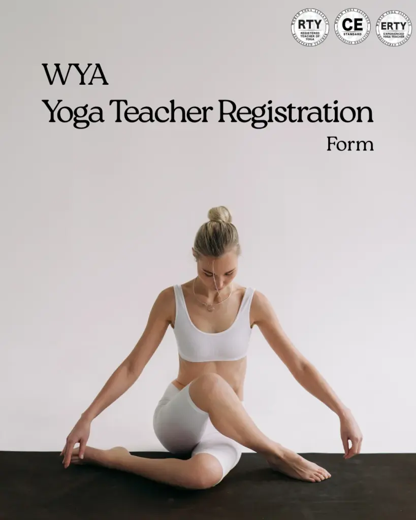 Yoga teacher completing a Yoga Teacher Registration Form for professional recognition and global registration